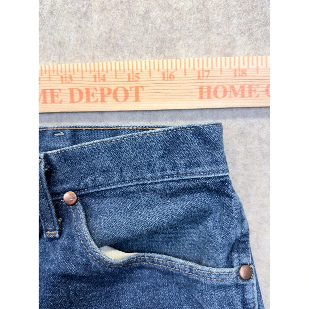 Wrangler Jeans Mens 35x34‎ Blue Cowboy Cut Original Fit Rigid Denim